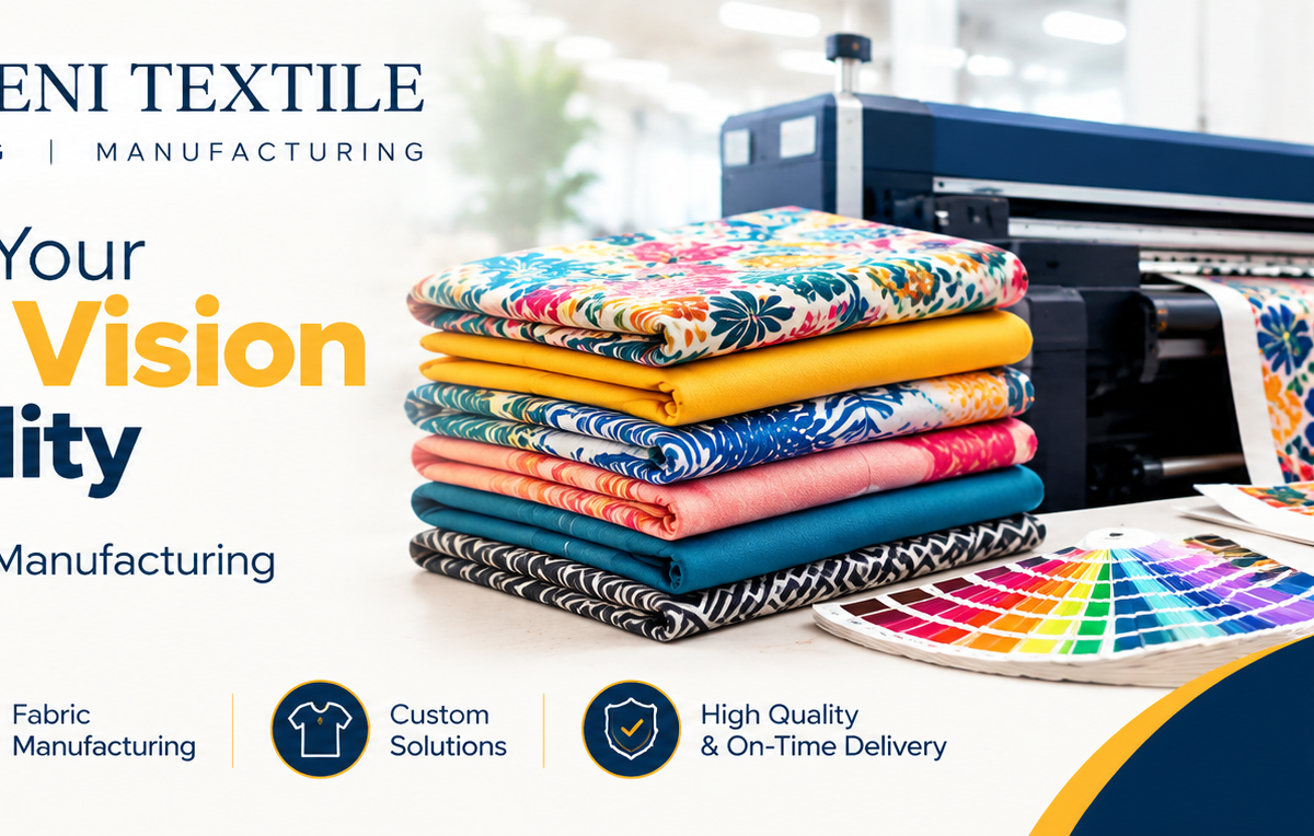 Digital print fabric on cotton and wool by Triveni Textile